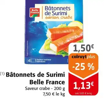 Colruyt Belle France Bâtonnets de Surimi offre