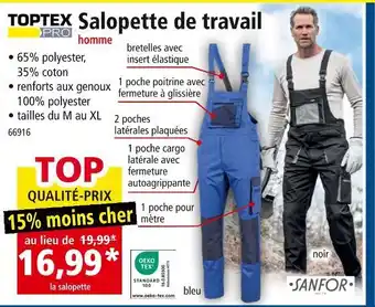 Norma TOPTEX PRO Salopette de travail offre