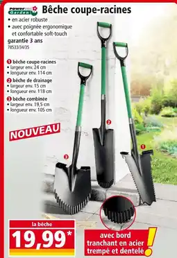 Norma Powertec Garden Bêche coupe-racines offre