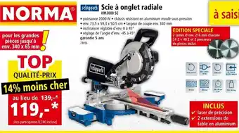 Norma SCHEPPACH Scie à onglet radiale hm2000 se offre