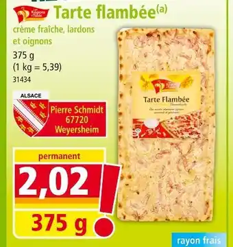 Norma Pierre Schmidt Tarte flambée offre