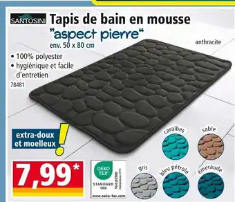 Norma Tapis de bain en mousse aspect pierre offre