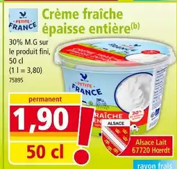 Norma PETITE FRANCE Crème fraîche épaisse entière offre