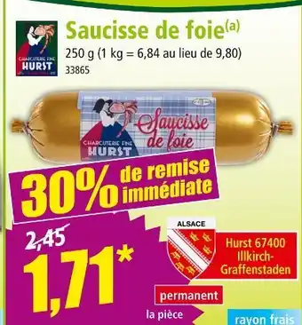 Norma HURST Saucisse de foie offre