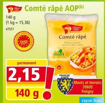 Norma Les Régions de France Comté râpé AOP offre