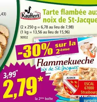 Norma Kauffer's Tarte flambée aux noix de St-Jacques offre