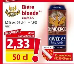 Norma Grimbergen Bière blonde offre