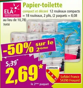 Norma ELA Papier-toilette offre