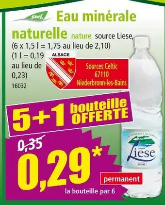 Norma LIESE Eau minérale naturelle nature offre