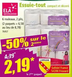 Norma ELA Essuie-tout compact et décoré offre