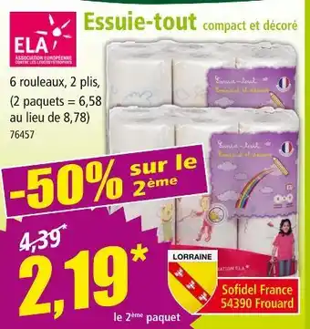 Norma ELA Essuie-tout compact et décoré offre