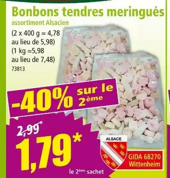 Norma Bonbons tendres meringués assortiment alsacien offre