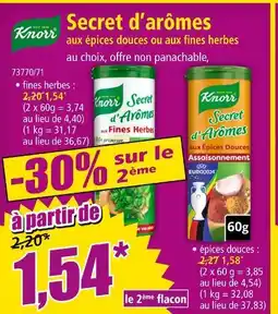 Norma KNORR Secret d'arômes aux épices douces ou aux fines herbes offre