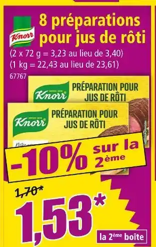 Norma KNORR Préparation pour jus de rôti offre