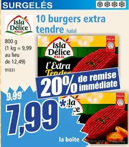 Norma ISLA DÉLICE Burgers extra tendre halal offre