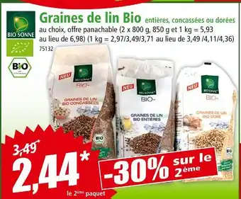 Norma BIO SONNE Graines de lin Bio offre