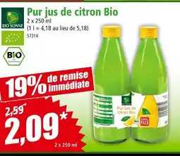 Norma BIO SONNE Pur jus de citron Bio offre