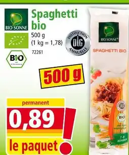 Norma BIO SONNE Spaghetti bio offre