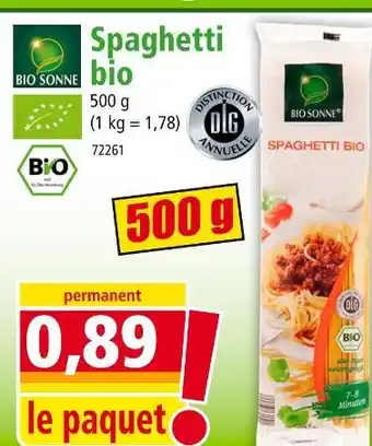 Norma BIO SONNE Spaghetti bio offre