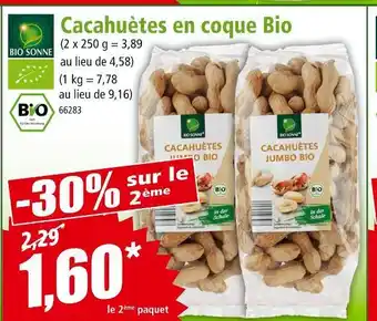 Norma BIO SONNE Cacahuètes en coque Bio offre