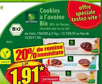 Norma BIO SONNE Cookies à l’avoine bio offre