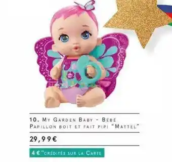Monoprix My Garden Baby - Bébé Papillon Boit Et Fait Pipi offre