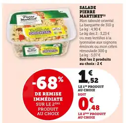 Super U Pierre Martinet Salade offre