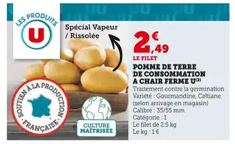 Super U U Pomme de terre de consommation à chair ferme offre