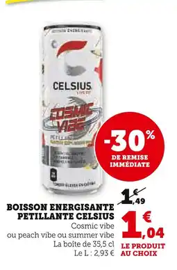 Super U Boisson energissante petillante celsius offre