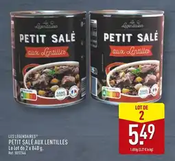 ALDI LES LÉGENDAIRES Petit salé aux lentilles offre