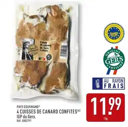 ALDI PAYS GOURMAND 4 cuisses de canard confites offre