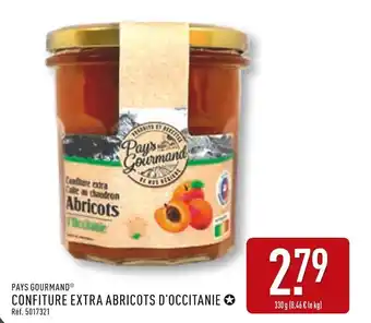 ALDI PAYS GOURMAND Confiture extra abricots d'occitanie offre