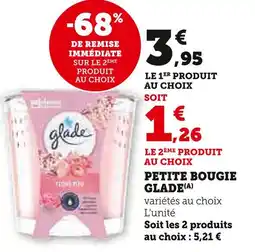 Super U GLADE Petite Bougie offre