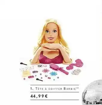 Monoprix Tête à Coiffer Barbie offre