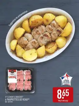 ALDI ST-CLÉMENT LE BOUCHER 6 paupiettes de veau offre