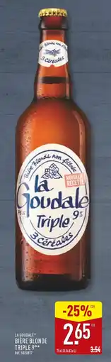 ALDI LA GOUDALE Bière Blonde Triple 9° offre