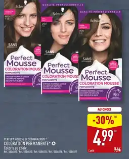 ALDI Perfect mousse de Schwarzkopf Coloration permanente* ✪ offre