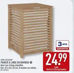 ALDI HOME CREATION Panier à linge en bambou offre