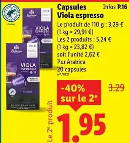 Lidl BELLAROM Capsules viola espresso offre