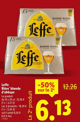 Lidl Leffe Bière blonde d'abbaye offre