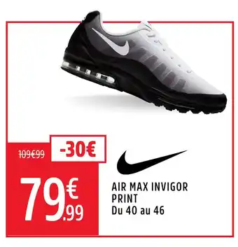 Intersport NIKE Air max invigor print offre