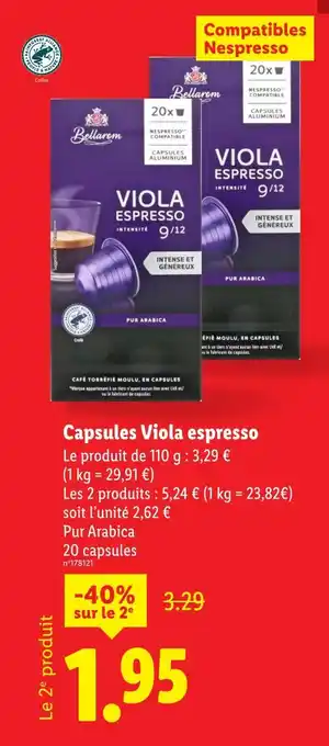 Lidl BELLAROM Capsules viola espresso offre