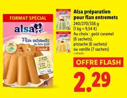 Lidl ALSA Alsa préparation pour flan entremets offre