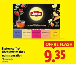 Lidl LIPTON Lipton coffret découvertes thés noirs sensation offre