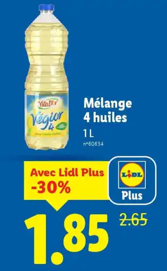 Lidl Vita D'or Mélange 4 huiles offre