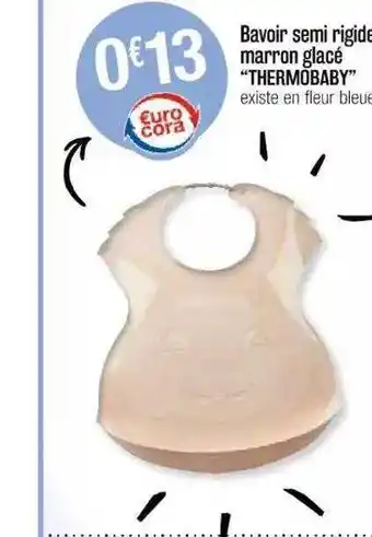 Cora x Carrefour Bavoir Semi Rigide Marron Glacé offre