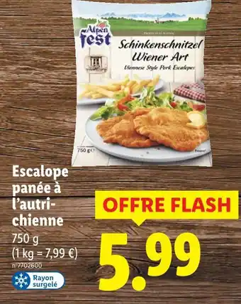 Lidl Escalope panée à chienne offre