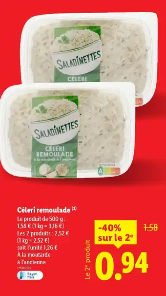 Lidl SALADINETTE Céleri remoulade offre