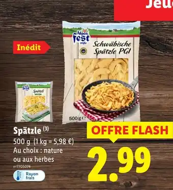 Lidl Schwäbische Spätzle PGI offre