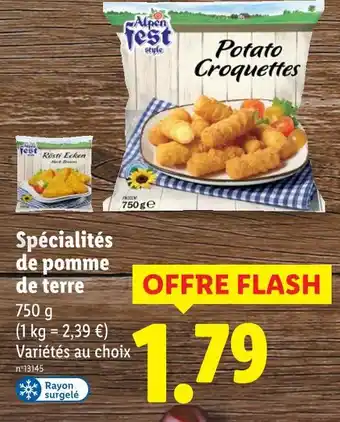 Lidl Alpen Fest Spécialités de pomme de terre offre